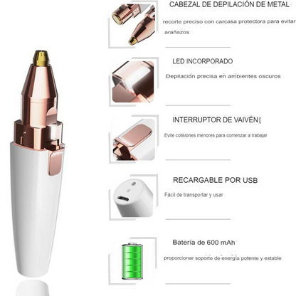 ¡Oferta especial de último día! Dispositivo✨ 2 en 1 para depilación facial y de cejas para mujeres.