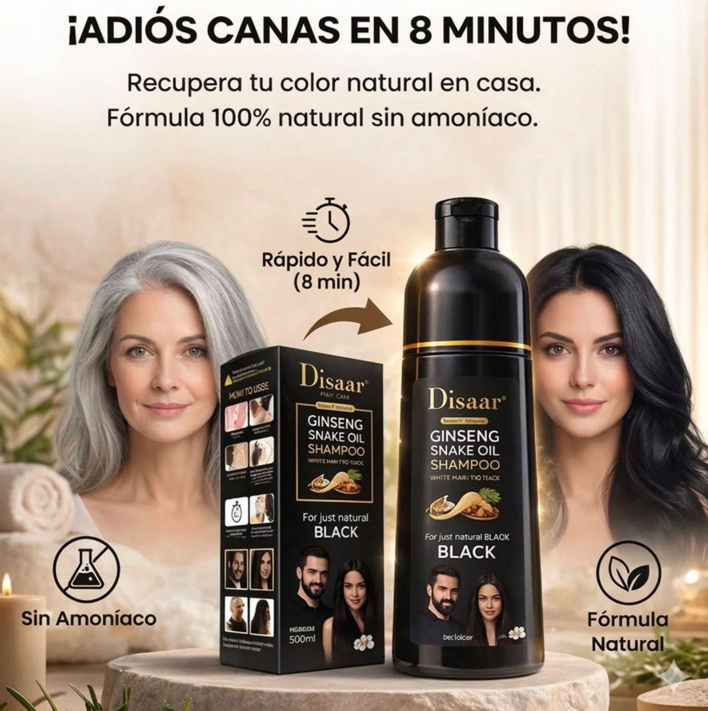 CanasOff® – Recupera tu color natural y adiós a las canas en minutos!