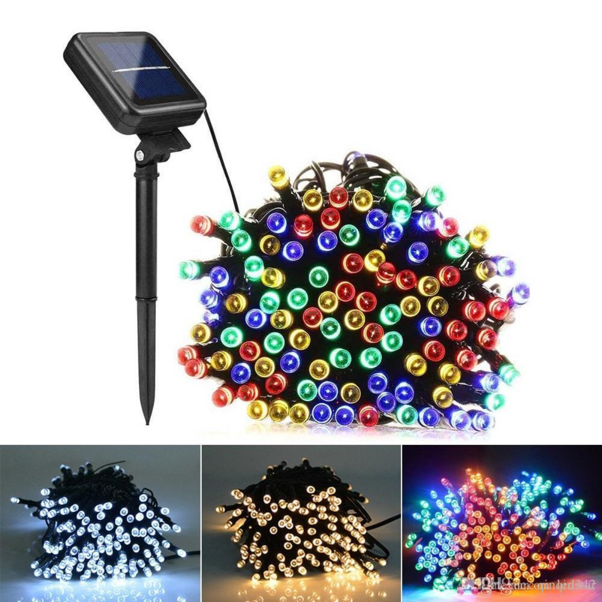 🎄 ¡Haz brillar tu Navidad con 300 LED solares multicolores y 30 m de luz! Aprovecha un 50 % OFF Black Friday ☀️