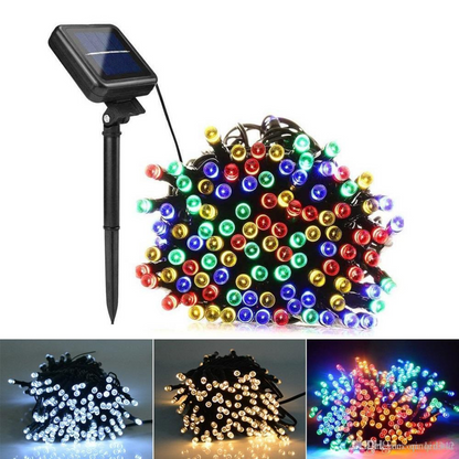 🎄 ¡Haz brillar tu Navidad con 300 LED solares multicolores y 30 m de luz! Aprovecha un 50 % OFF Black Friday ☀️