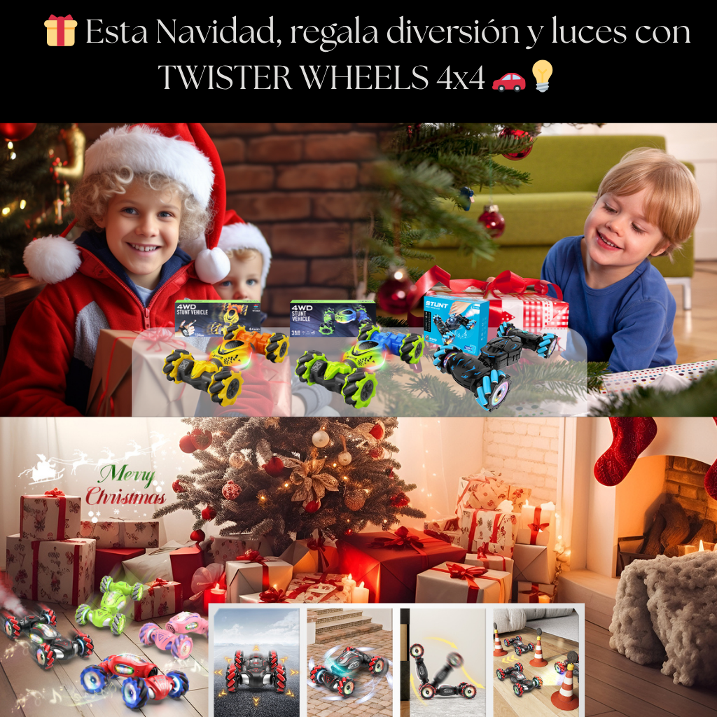 🚗 TWISTER WHEELS 4x4 – ¡El Auto Acrobático Que Obedece Tus Gestos! 🖐️ Giros 360°, Luces LED y Diversión Sin Límites.