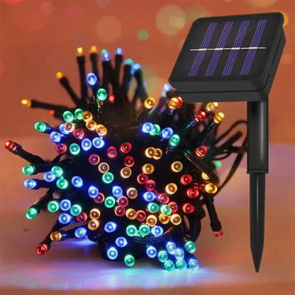 🎄 ¡Haz brillar tu Navidad con 300 LED solares multicolores y 30 m de luz! Aprovecha un 50 % OFF Black Friday ☀️